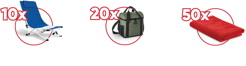 10x Scaun Plaja; 20x Geanta Plaja; 50x Prosop Plaja